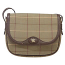 Burberrys Nova Check Shoulder Bag Canvas Beige Gold Auth bs29128-13