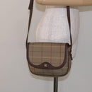 Burberrys Nova Check Shoulder Bag Canvas Beige Gold Auth bs29128-20