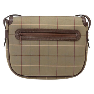 Burberrys Nova Check Shoulder Bag Canvas Beige Gold Auth bs29128 - 0