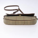 Burberrys Nova Check Shoulder Bag Canvas Beige Gold Auth bs29128-5