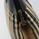 Burberrys Nova Check Hand Bag Canvas Beige Auth bs29129-10