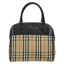 Burberrys Nova Check Hand Bag Canvas Beige Auth bs29129-2