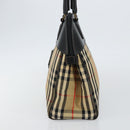 Burberrys Nova Check Hand Bag Canvas Beige Auth bs29129-4