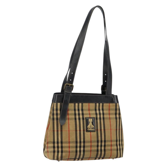 Burberrys Nova Check Tote Bag Canvas Beige Auth bs29130