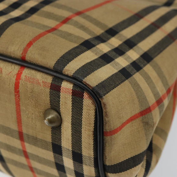 Burberrys Nova Check Tote Bag Canvas Beige Auth bs29130