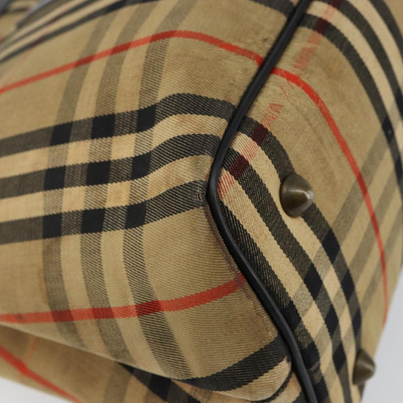 Burberrys Nova Check Tote Bag Canvas Beige Auth bs29130