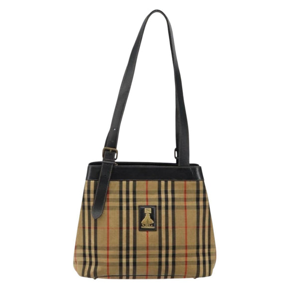 Burberrys Nova Check Tote Bag Canvas Beige Auth bs29130