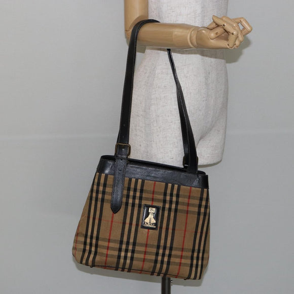 Burberrys Nova Check Tote Bag Canvas Beige Auth bs29130