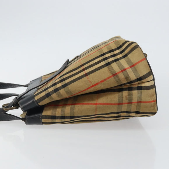 Burberrys Nova Check Tote Bag Canvas Beige Auth bs29130