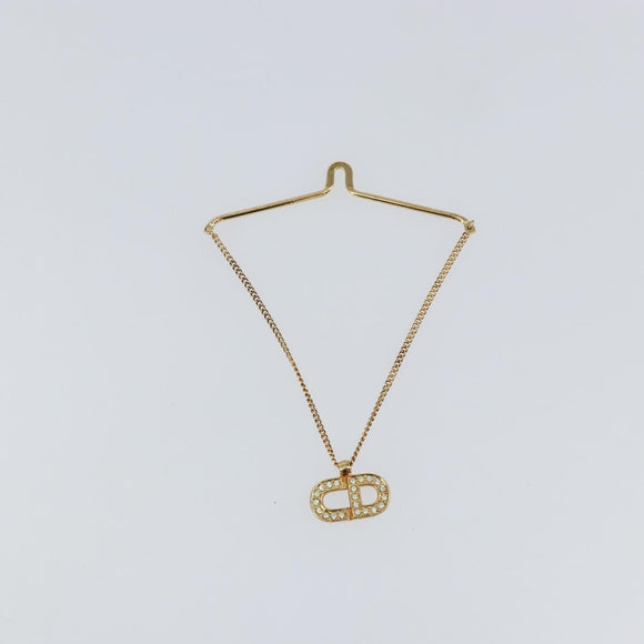 Christian Dior Necktie Chain metal Gold Auth bs29131