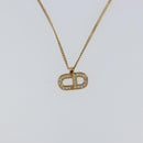 Christian Dior Necktie Chain metal Gold Auth bs29131-5