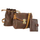 ETRO Paisley Shoulder Bag PVC 3Set Brown Auth bs29135-1