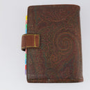 ETRO Paisley Shoulder Bag PVC 3Set Brown Auth bs29135-14