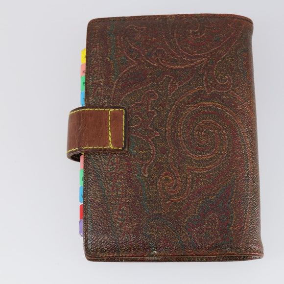 ETRO Paisley Shoulder Bag PVC 3Set Brown Auth bs29135