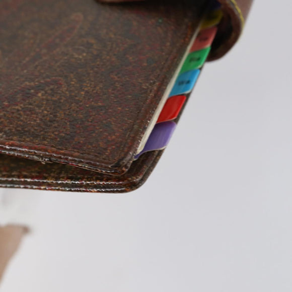 ETRO Paisley Shoulder Bag PVC 3Set Brown Auth bs29135