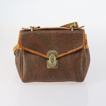 ETRO Paisley Shoulder Bag PVC 3Set Brown Auth bs29135 - 0