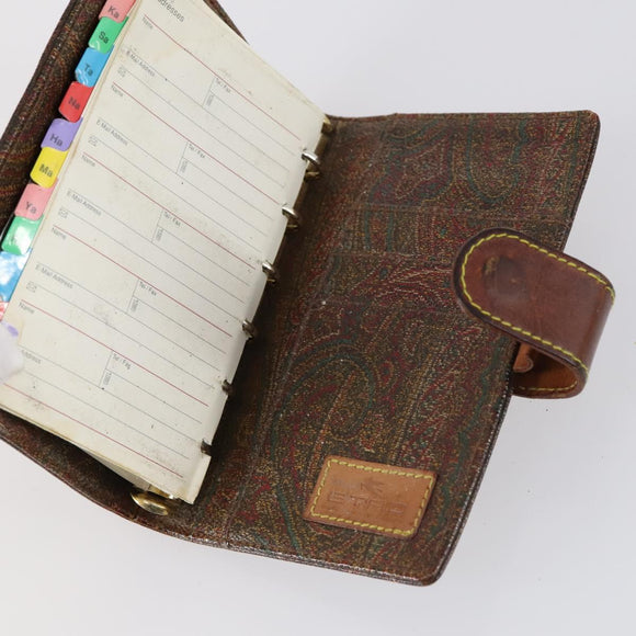 ETRO Paisley Shoulder Bag PVC 3Set Brown Auth bs29135