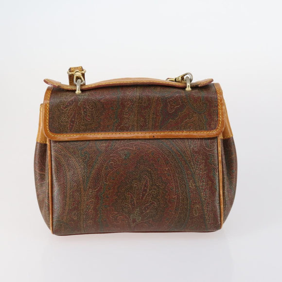 ETRO Paisley Shoulder Bag PVC 3Set Brown Auth bs29135