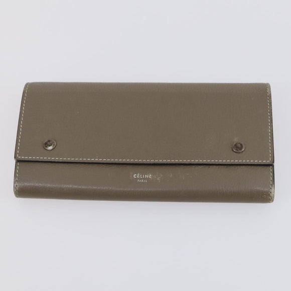 CELINE Macadam Canvas Clutch Bag PVC 4Set Brown Beige Auth bs29137