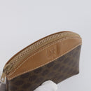 CELINE Macadam Canvas Clutch Bag PVC 4Set Brown Beige Auth bs29137-20