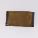 LOEWE Anagram Wallet Leather 4Set Brown Black beige Auth bs29140-3
