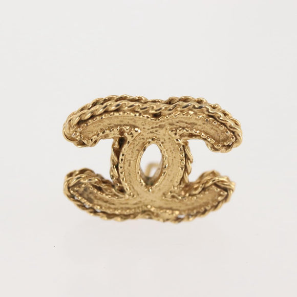 CHANEL Earring metal 4Set Gold CC Auth bs29144