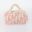 Christian Dior PRADA Trotter Canvas Bag Pile Nylon 3Set Pink Beige Auth bs29145-10