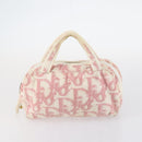Christian Dior PRADA Trotter Canvas Bag Pile Nylon 3Set Pink Beige Auth bs29145-9