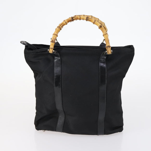 GUCCI GG Supreme Bamboo Web Sherry Line Bag Nylon PVC 3Set Beige Auth bs29146