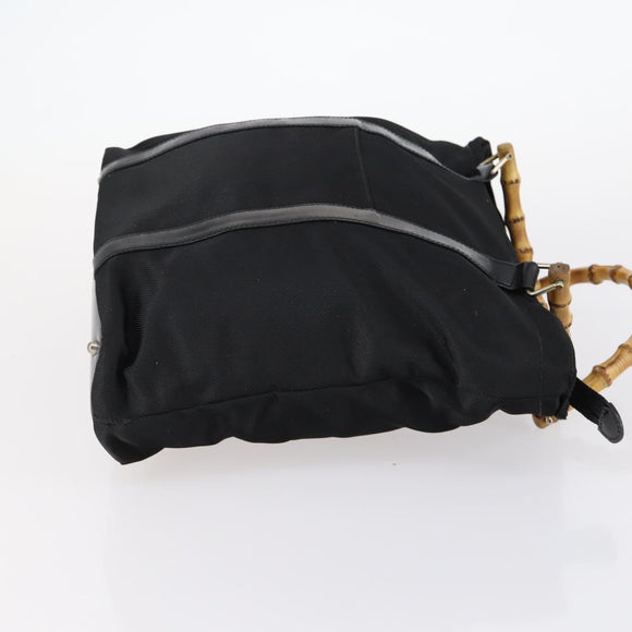 GUCCI GG Supreme Bamboo Web Sherry Line Bag Nylon PVC 3Set Beige Auth bs29146