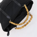 GUCCI GG Supreme Bamboo Web Sherry Line Bag Nylon PVC 3Set Beige Auth bs29146-13