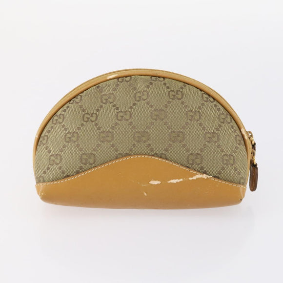 GUCCI GG Supreme Bamboo Web Sherry Line Bag Nylon PVC 3Set Beige Auth bs29146