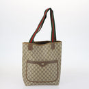 GUCCI GG Supreme Bamboo Web Sherry Line Bag Nylon PVC 3Set Beige Auth bs29146-2