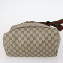 GUCCI GG Supreme Bamboo Web Sherry Line Bag Nylon PVC 3Set Beige Auth bs29146-7