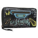 BALENCIAGA Wallet Leather Black Gold 253036 Auth bs29147-1