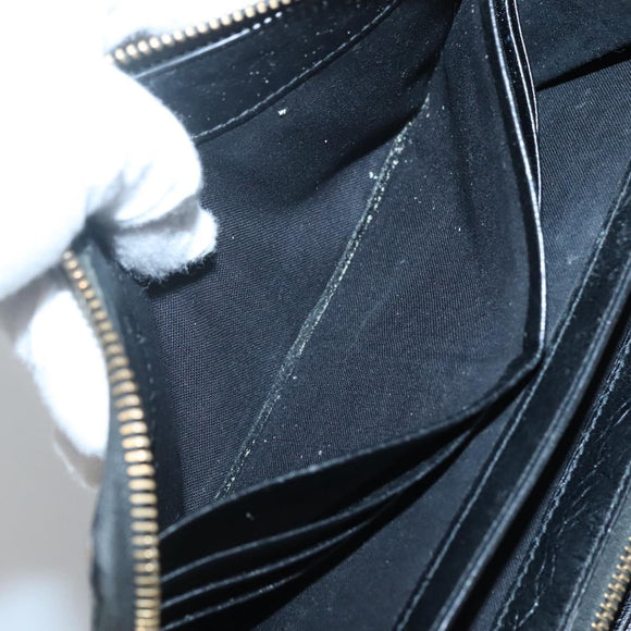 BALENCIAGA Wallet Leather Black Gold 253036 Auth bs29147