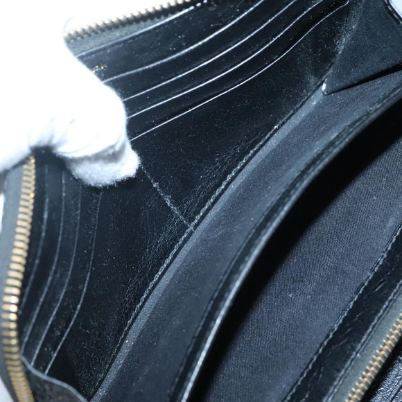 BALENCIAGA Wallet Leather Black Gold 253036 Auth bs29147