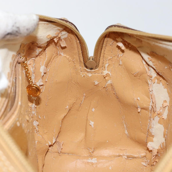 GUCCI GG Canvas Boston Bag Beige Gold Auth bs29152