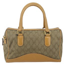 GUCCI GG Canvas Boston Bag Beige Gold Auth bs29152-2