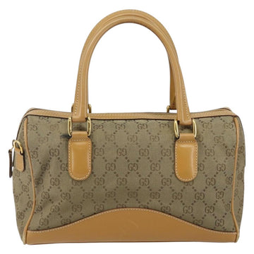 GUCCI GG Canvas Boston Bag Beige Gold Auth bs29152 - 0