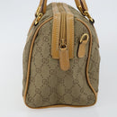 GUCCI GG Canvas Boston Bag Beige Gold Auth bs29152-4