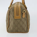 GUCCI GG Canvas Boston Bag Beige Gold Auth bs29152-5