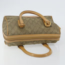 GUCCI GG Canvas Boston Bag Beige Gold Auth bs29152-6