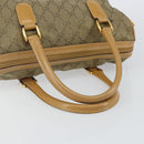 GUCCI GG Canvas Boston Bag Beige Gold Auth bs29152-7