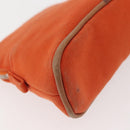 HERMES Bolide Pouch Mini Mini Canvas Orange Silver Auth bs29153-11