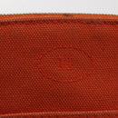 HERMES Bolide Pouch Mini Mini Canvas Orange Silver Auth bs29153-14
