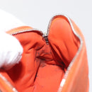 HERMES Bolide Pouch Mini Mini Canvas Orange Silver Auth bs29153-18