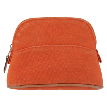 HERMES Bolide Pouch Mini Mini Canvas Orange Silver Auth bs29153 - 0