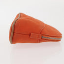 HERMES Bolide Pouch Mini Mini Canvas Orange Silver Auth bs29153-4