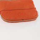 HERMES Bolide Pouch Mini Mini Canvas Orange Silver Auth bs29153-6